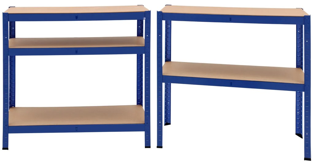 monzana® Polcos állvány 180x90x40 cm - kék