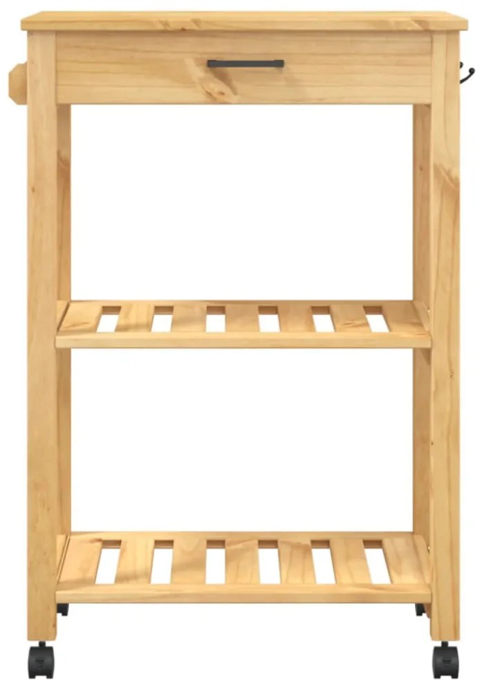 MONZA tömör fenyőfa konyhai kocsi 60 x 40 x 88,5 cm