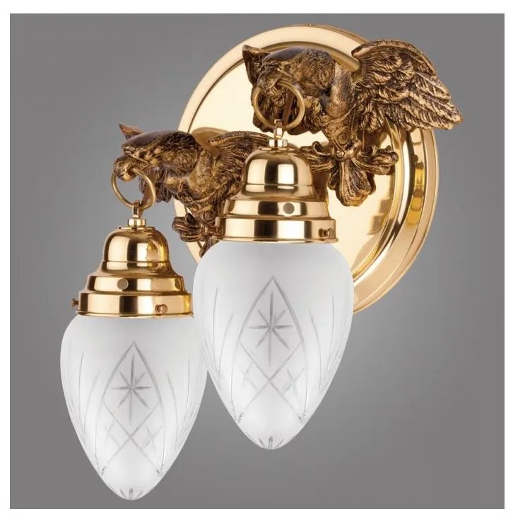 Kemar OK60/2 - Fali lámpa OURO EAGLE 2xE27/60W/230V