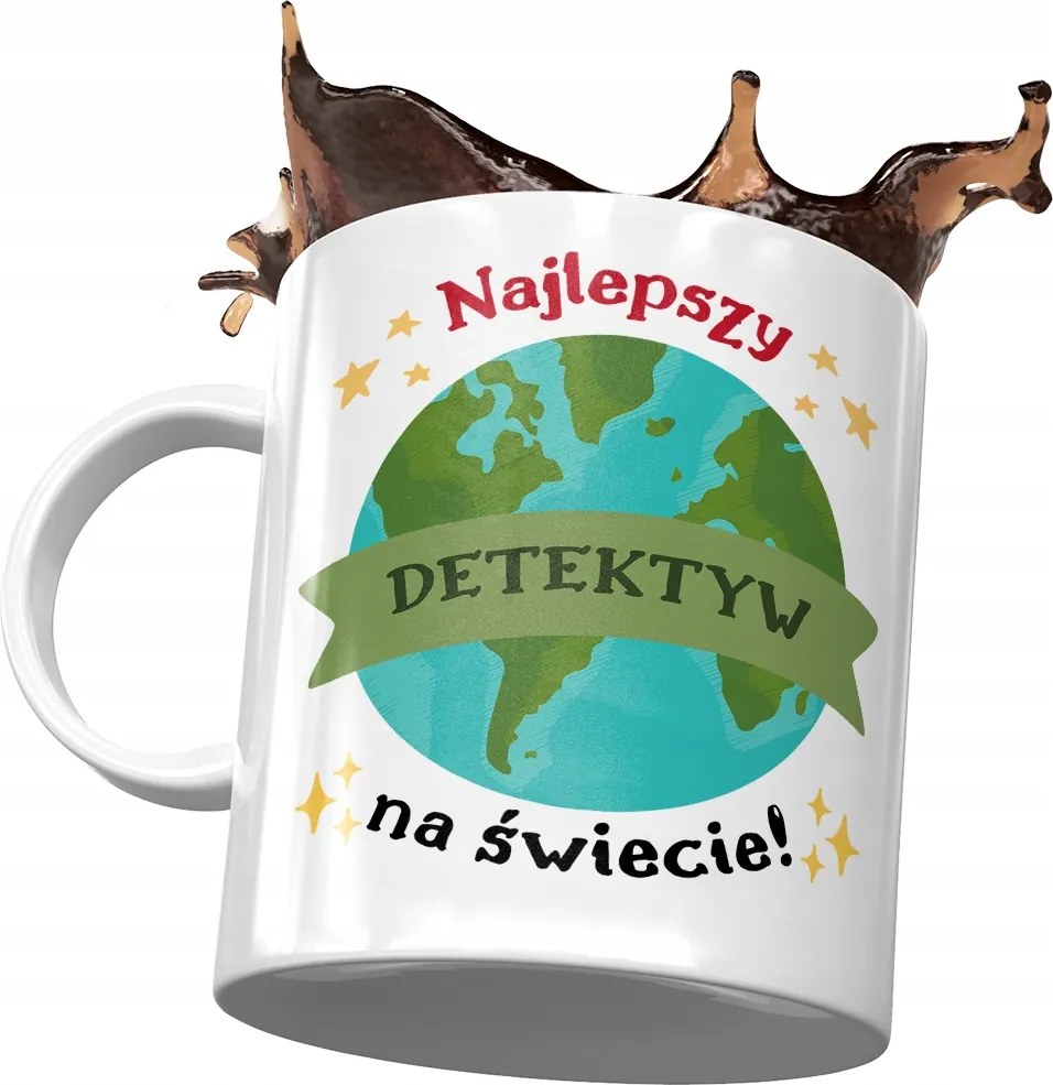 Detektívnek Születésnapi Bögre Ajándék Nyomtatott Fotóval