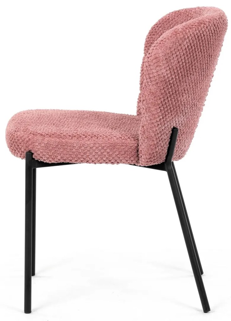 Étkezőszék garnitúra Bouclé CT-W1077 PINK2, 4 db
