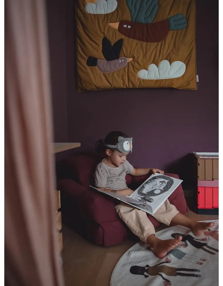 Mini Hippo feketés szürke relaxációs gyerekfotel - Karup Design