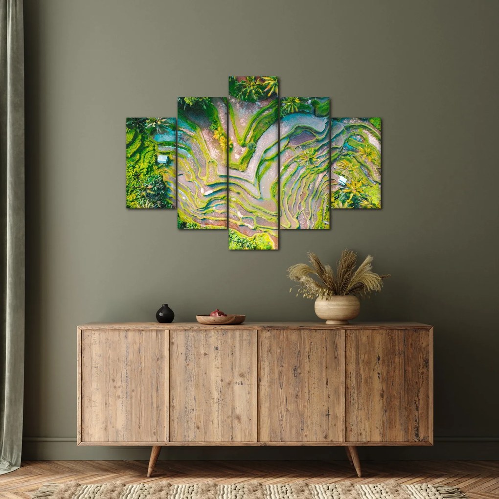 A rizsföldek képe madártávlatból (150x105 cm)