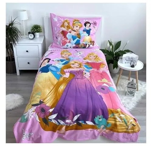 Egyszemélyes pamut gyerek ágyneműhuzat 140x200 cm Princess – Jerry Fabrics