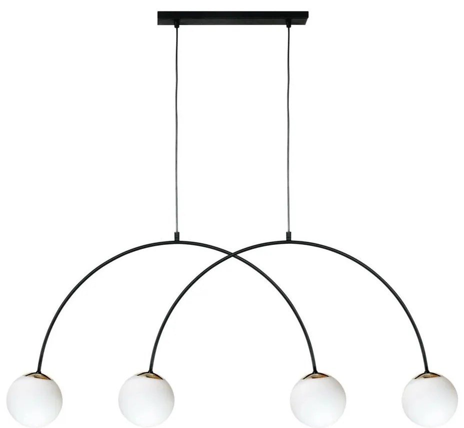 Zuma Line 1220 - BOW zsinóros csillár 4xE14/10W/230V fekete