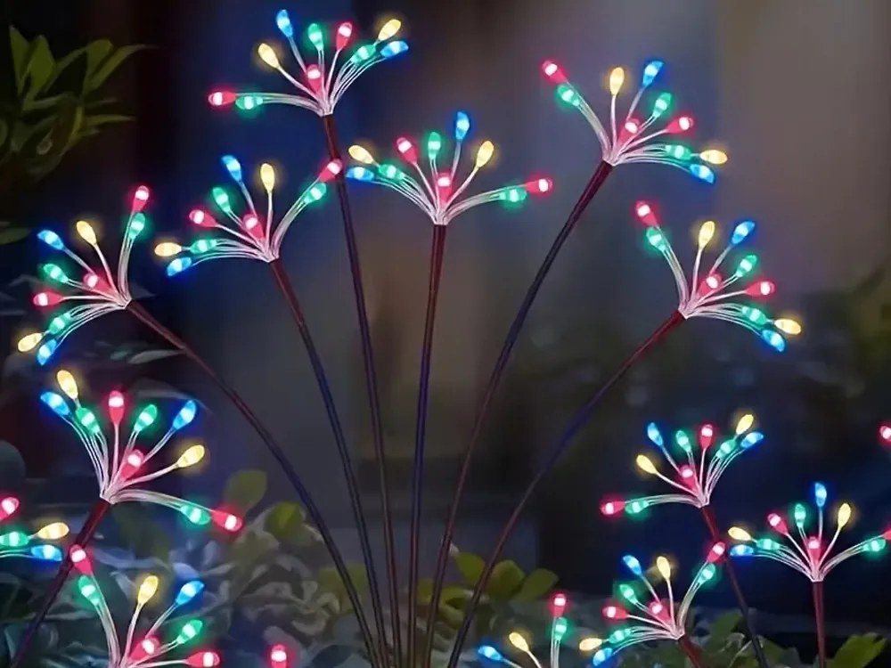 Napelemes Lámpa 2db Kerti Led Pitypang Tűzijáték Kertbe