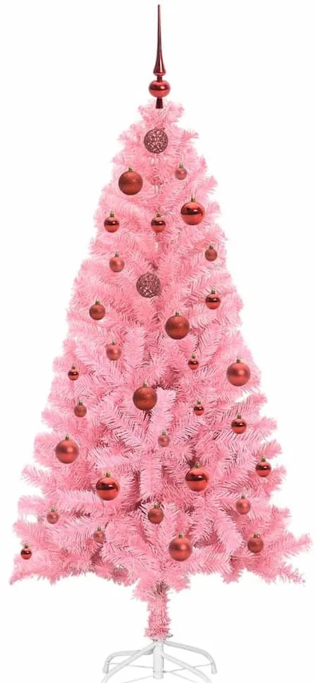 Karácsonyfa 150 LED-del állvánnyal Rózsaszín 150 cm PVC