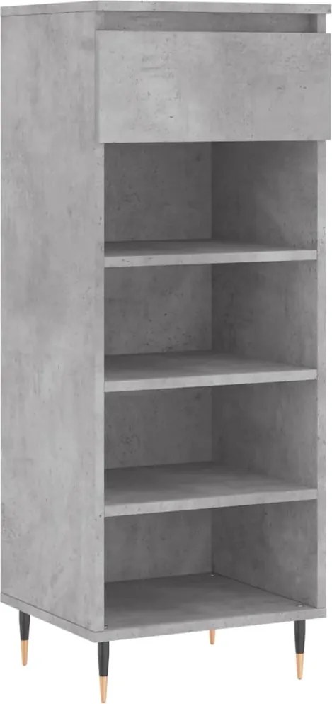 vidaXL betonszürke szerelt fa cipőszekrény 40 x 36 x 105 cm