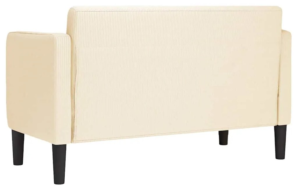 krém kordbársony szövet loveseat kanapé 109 cm