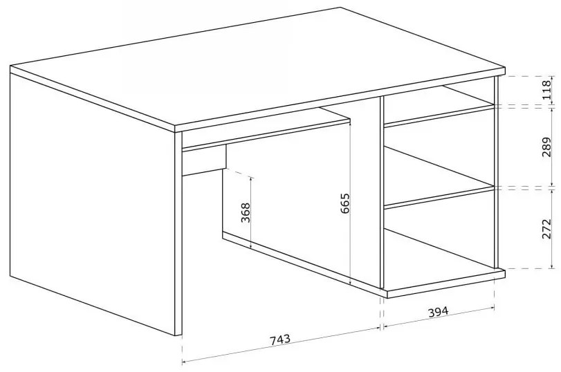 PC asztal Claudi 19 (artisan tölgy). Akció -18%. 1055504