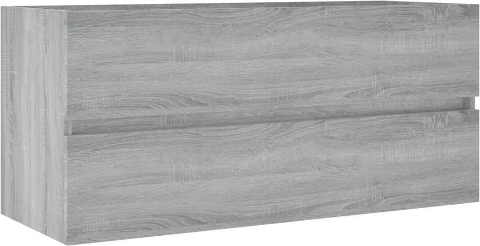 vidaXL szürke sonoma színű szerelt fa éjjeliszekrény 100x38,5x45 cm