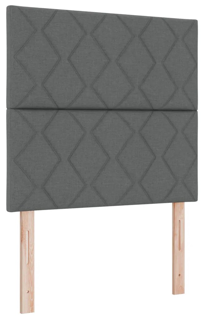 Fejtámla Gyémánt Blokk Design Sötétszürke 90 cm Szövet, Fejtámla Gyémánt Blokk Design Sötétszürke 180 cm Szövet