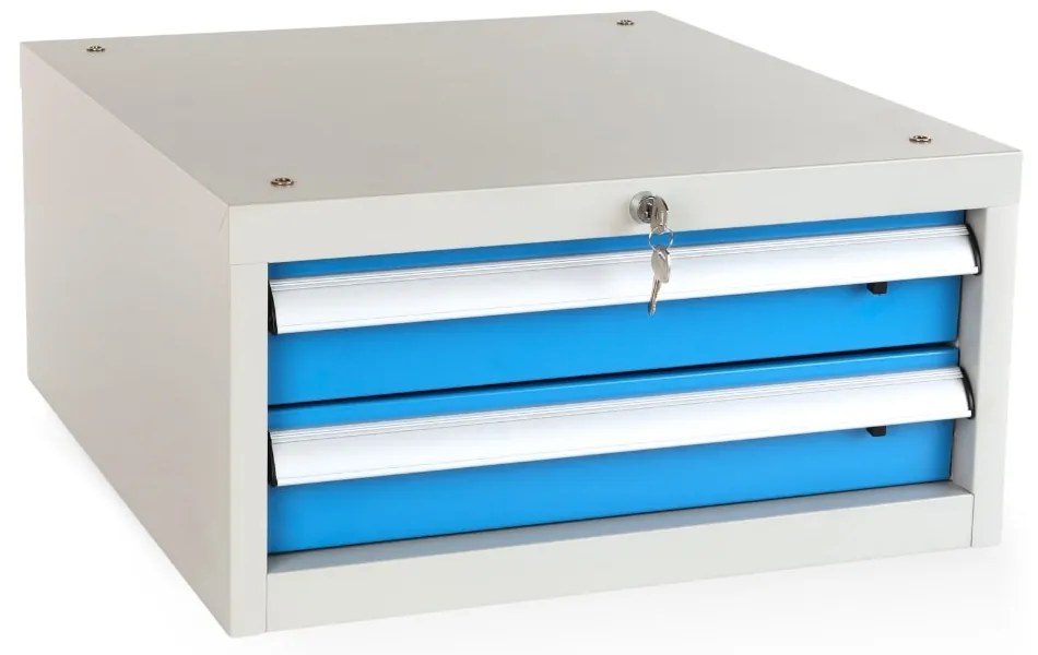 Műhelyasztal Solid MDF-12, 180 cm, 2x függő doboz, fekete