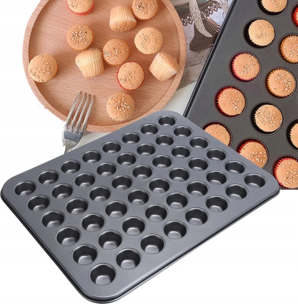 Muffin Sütőforma 48 Db-os, Tepsi, Non-stick Bevonat