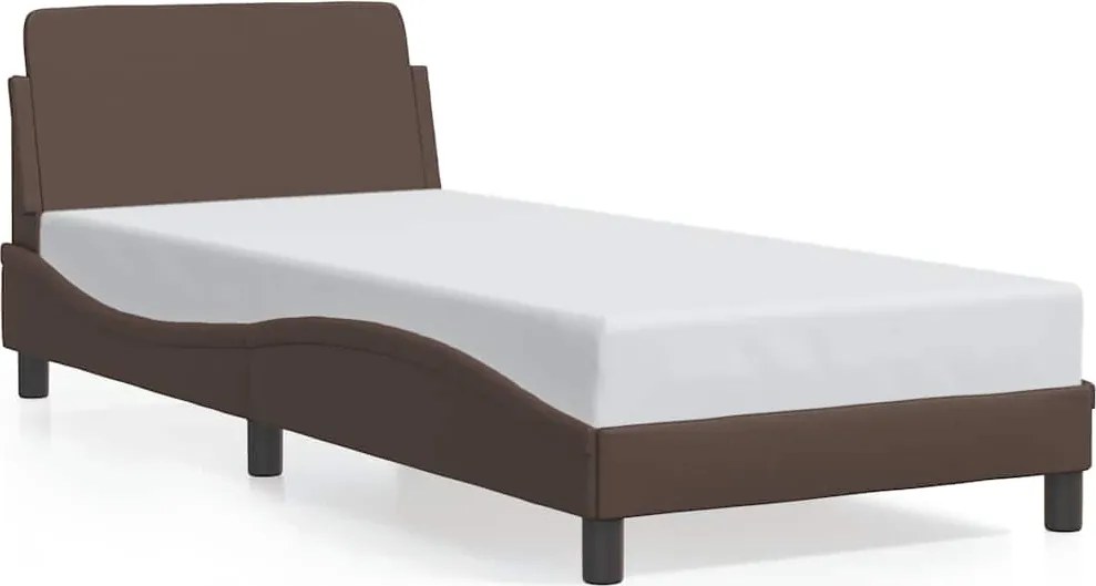 vidaXL barna műbőr ágykeret Dover 80 x 200 cm
