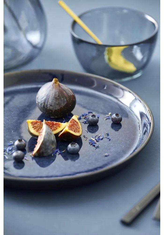 Fekete-kék kőedény tányér ø 27 cm Gastro Dark Blue/Black – Bitz