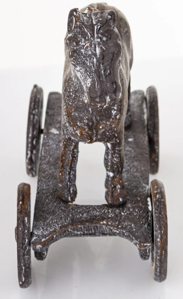 Dekoratív figura Ló fém barna 13,5x12,5x6,5cm