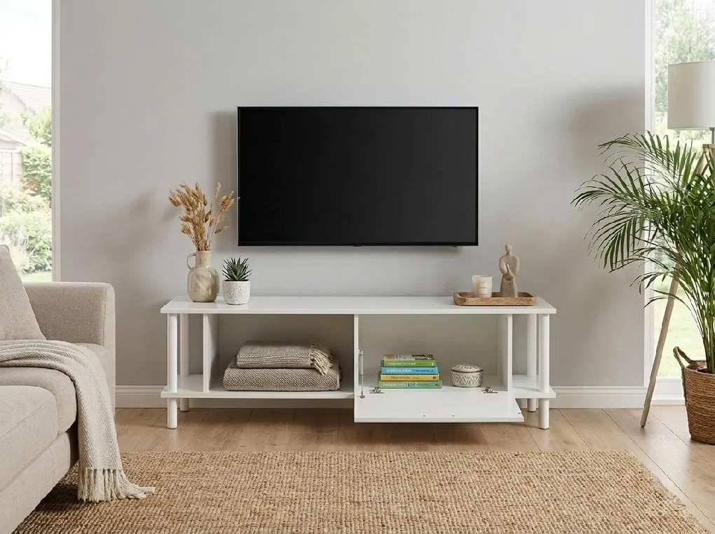 AKCIÓ TV-állvány Paris 150 cm, fehér II. osztály