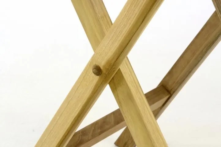 DIVERO Kerti asztal Ø 80 cm tíkfa