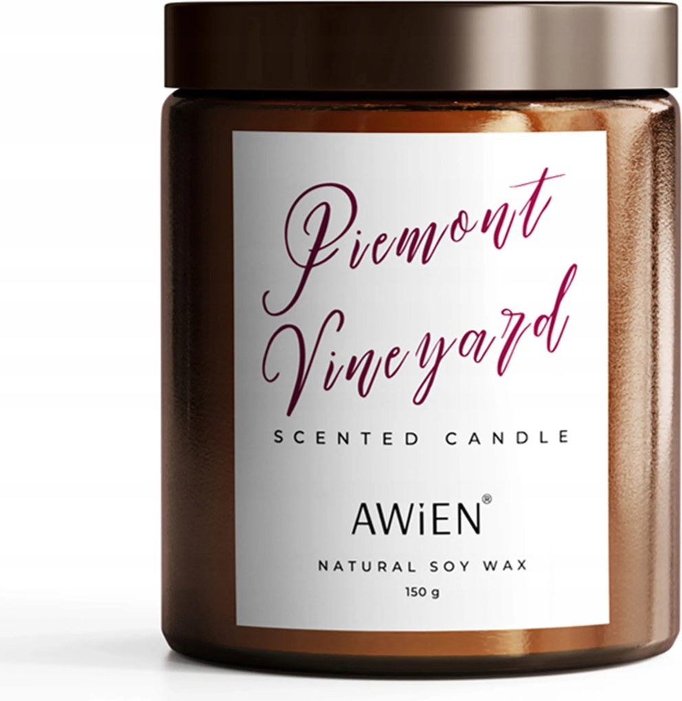 Illatos Szójagyertya Üvegben Pamut Kanóc Toszkán Borászat 180 ml