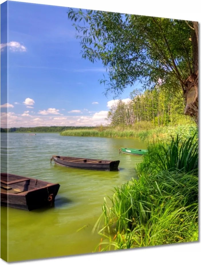 Vászonkép 40x50 Csónak tó Tájkép