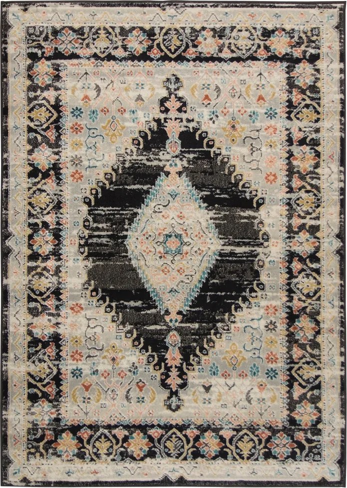 Díszszszőnyeg Klasszikus Dekoratív Antracit Nappaliba Lucca 160x230 cm