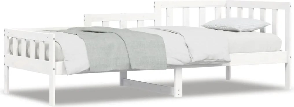 vidaXL fehér tömör fenyőfa kanapéágy matrac nélkül 90 x 200 cm