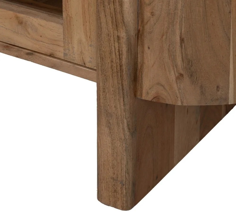 Natúr színű akácfa tálalószekrény 180x80x40 cm Creel – Ixia