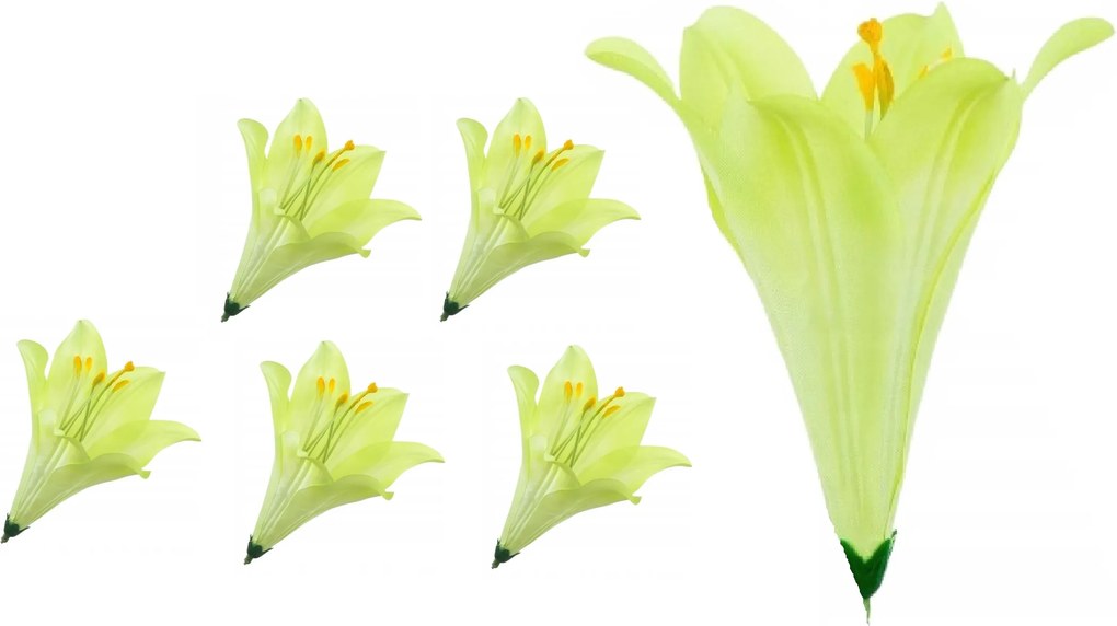 6X Liliom Tubus Művirág Termék fej nagy 16cm Liliom Művirág