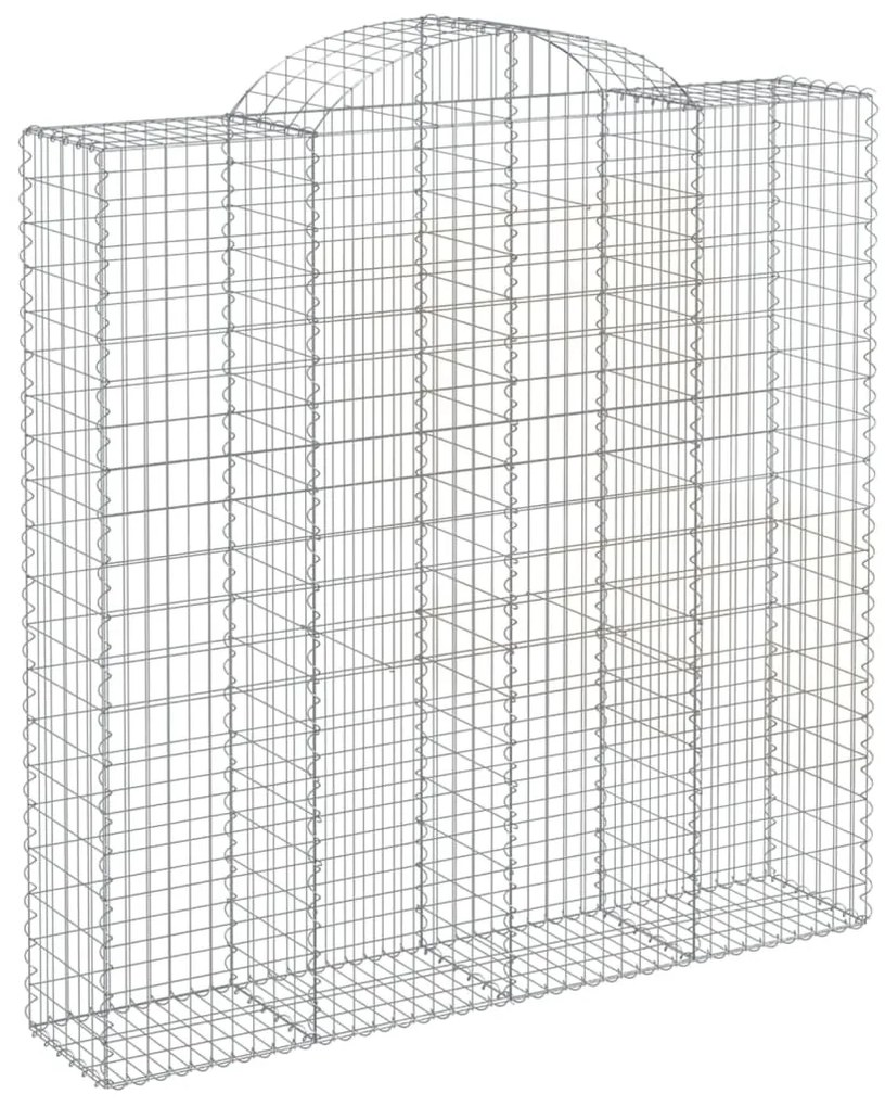 7 db íves horganyzott vas gabion kosár 200x50x200/220 cm