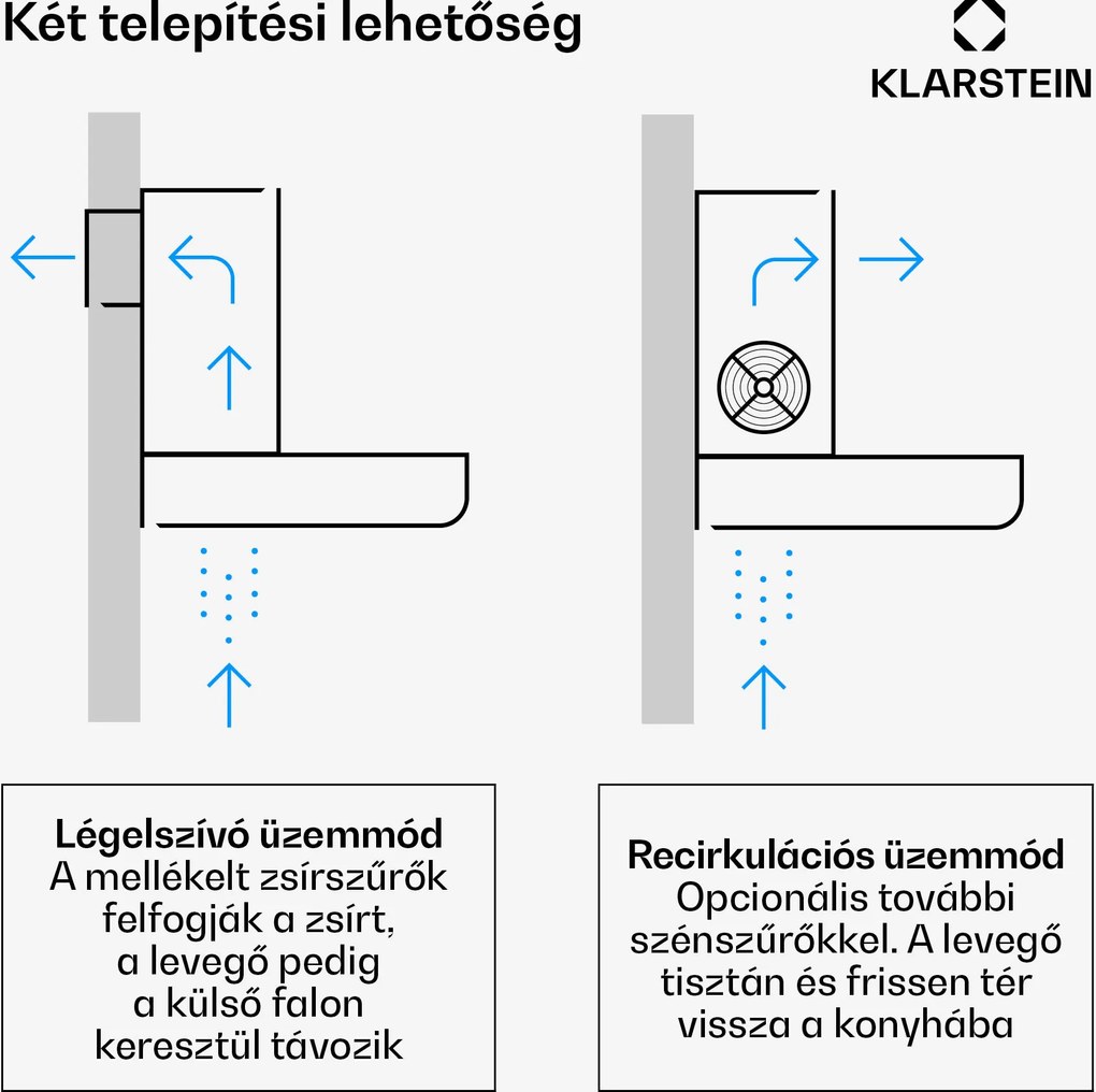Klarstein Limelight 60, páraelszívó, 60 cm, fali páraelszívó, 600 m³/ó