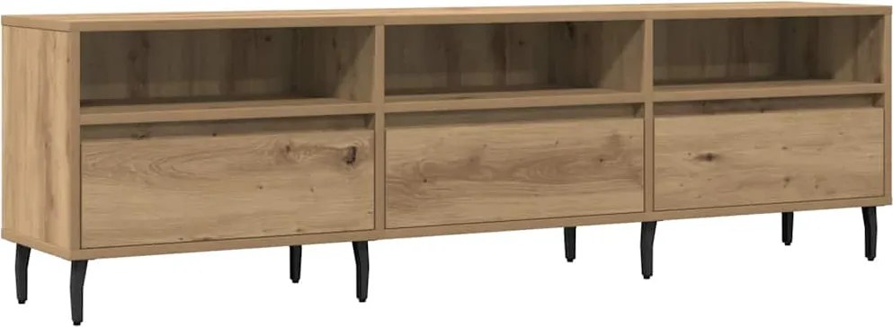 vidaXL kézműves tölgy színű szerelt fa TV-szekrény 150 x 30 x 44,5 cm