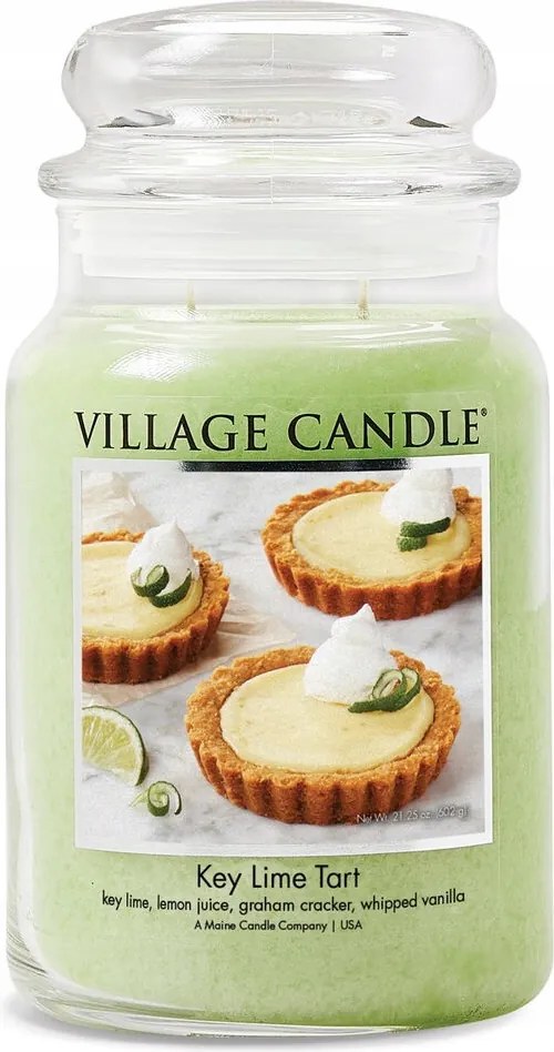 Nagy méretű Key Lime Tart gyertya Village Candle