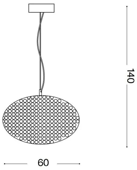Ideal Lux - Kristály csillár zsinóron ORION 12xE14/40W/230V átm. 60 cm ezüst