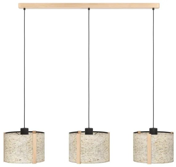 Eglo 390324 - Csillár zsinóron HONTONGAS 3xE27/25W/230V bézs