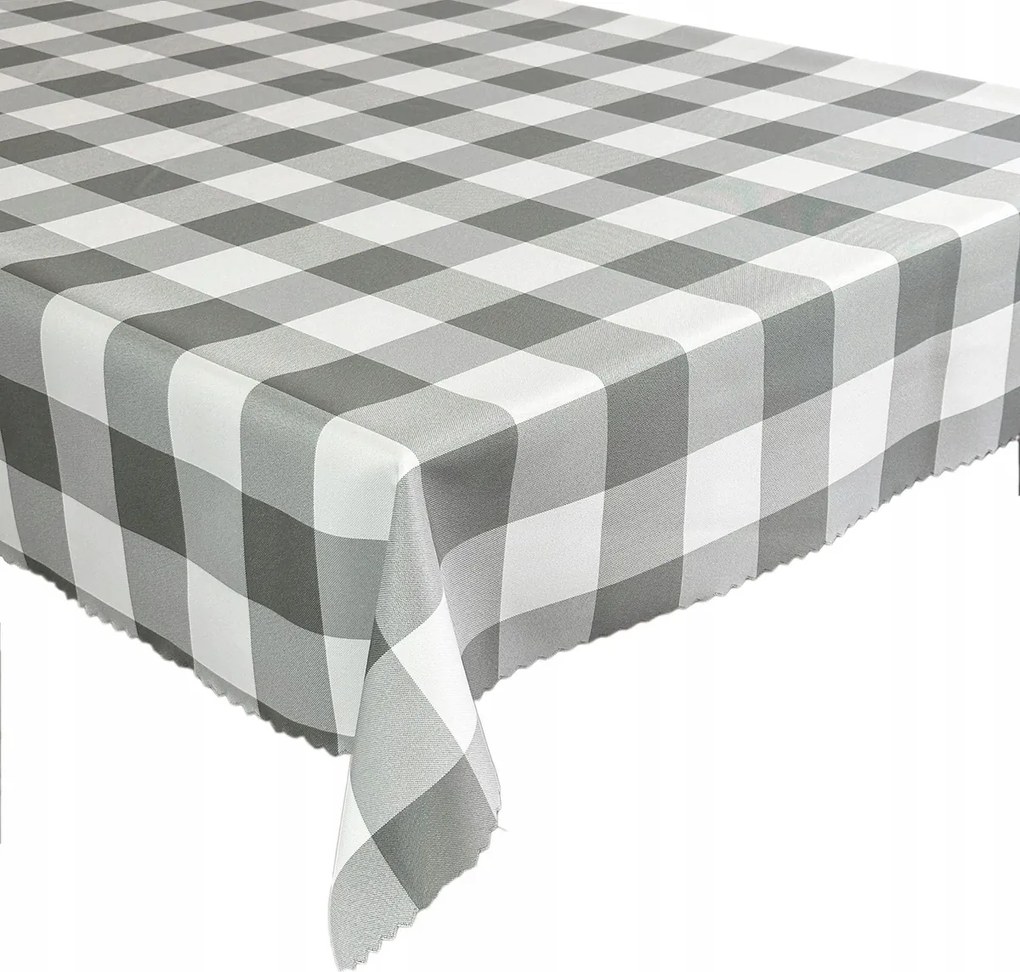 Abrosz Foltálló Dekoratív Alice Kockás Szürke 130x260 cm