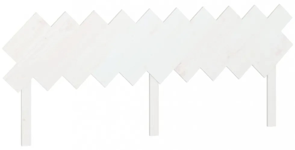 fehér tömör fenyőfa ágyfejtámla 196x3x80,5 cm