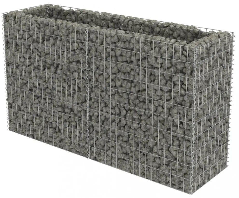 horganyzott acél gabion magaságyás 180 x 50 x 100 cm