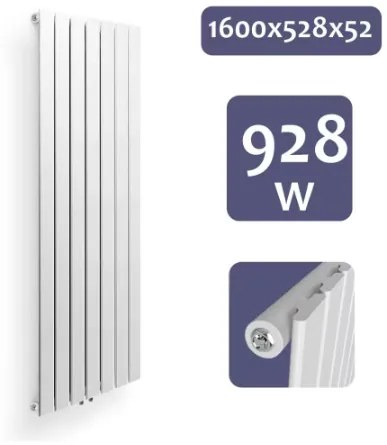 AQUAMARIN Függőleges radiátor 1600 x 528 x 52 mm