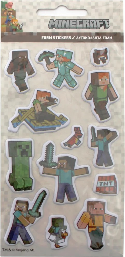 Minecraft Adventures pufi szivacs matrica szett