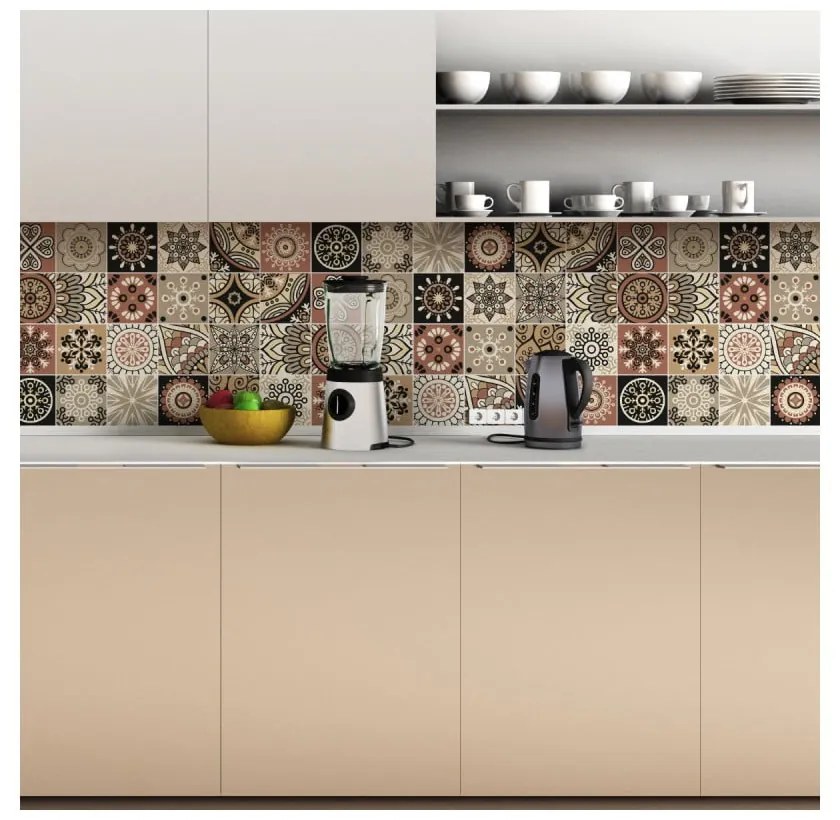 Wall Stickers Tiles Piura 24 db-os falmatrica szett, 10 x 10 cm - Ambiance