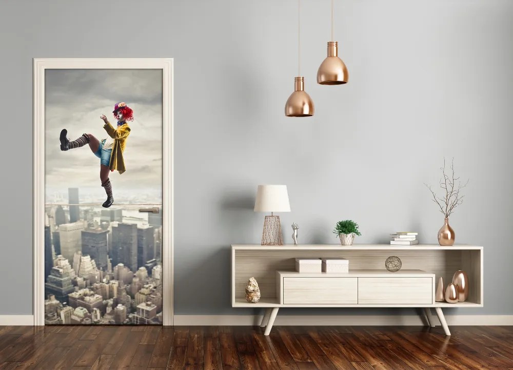 Poszter tapéta ajtóra Bohóc vonalak 75x205 cm