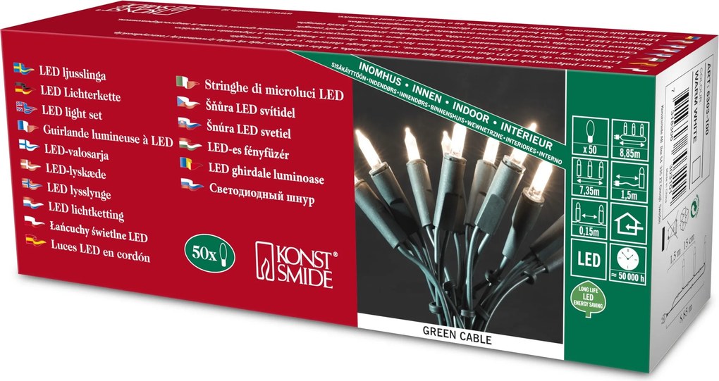 Karácsonyfa lámpák Konstsmide beltéri 8,85 m 21 50 lámpa