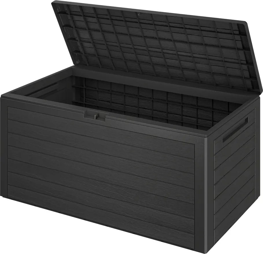 WOODEBOX tárolódoboz, 280l, 120x46x57cm, antracit Prosperplast