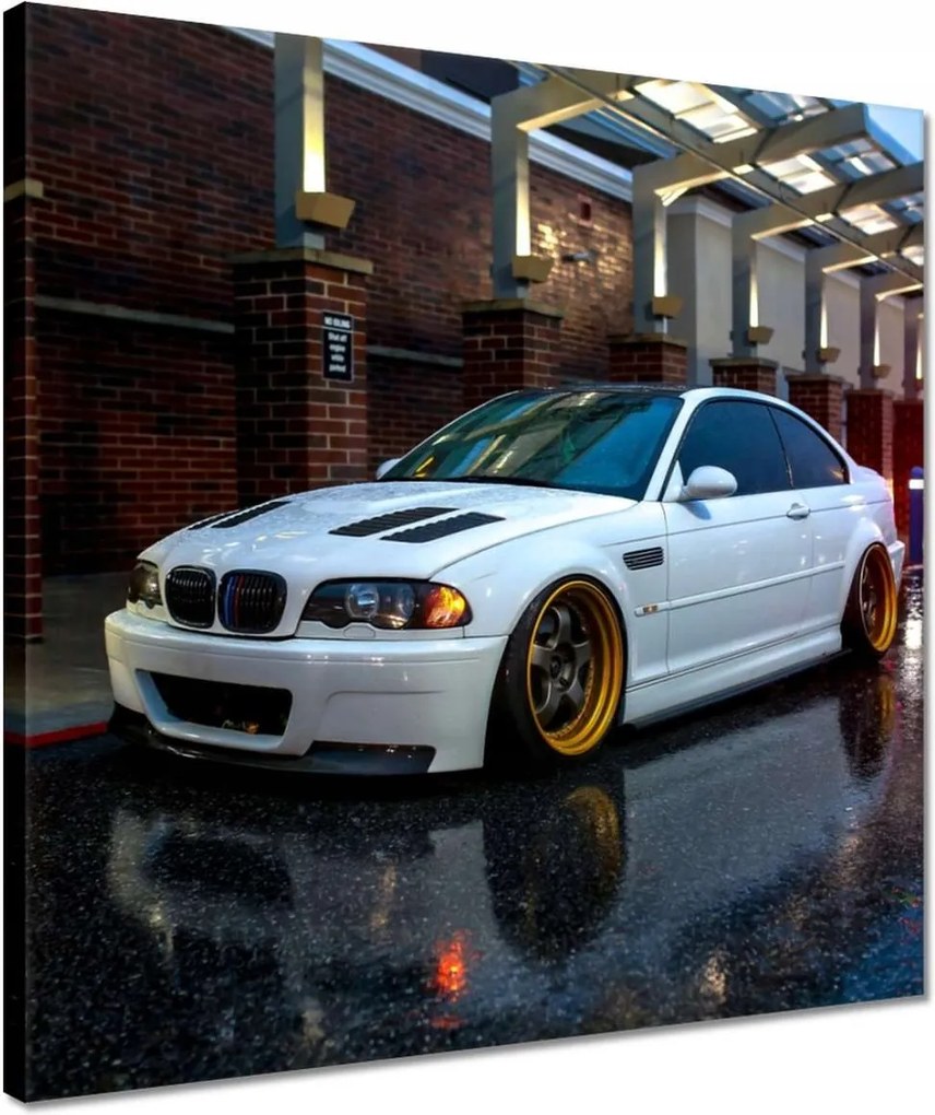 Vászonkép 40x40 Bmw alacsony profilú gumiabroncsok