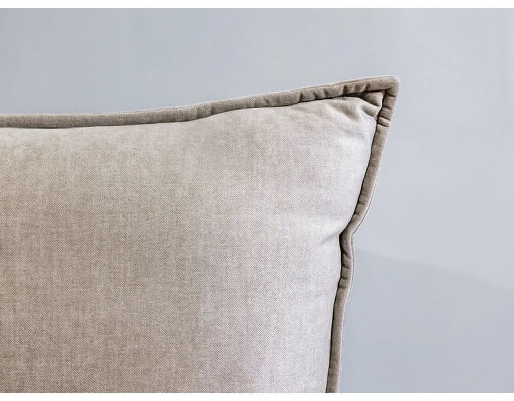 Bézs kárpitozott franciaágy tárolóhellyel, ágyráccsal 180x200 cm Jade – Bobochic Paris