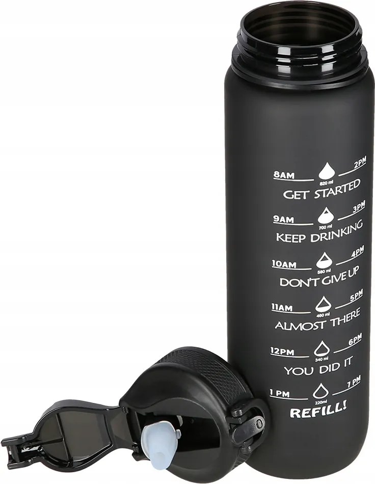 Tritán palack fekete 1000 ML Nils Camp Bpa mentes Tartós és könnyű