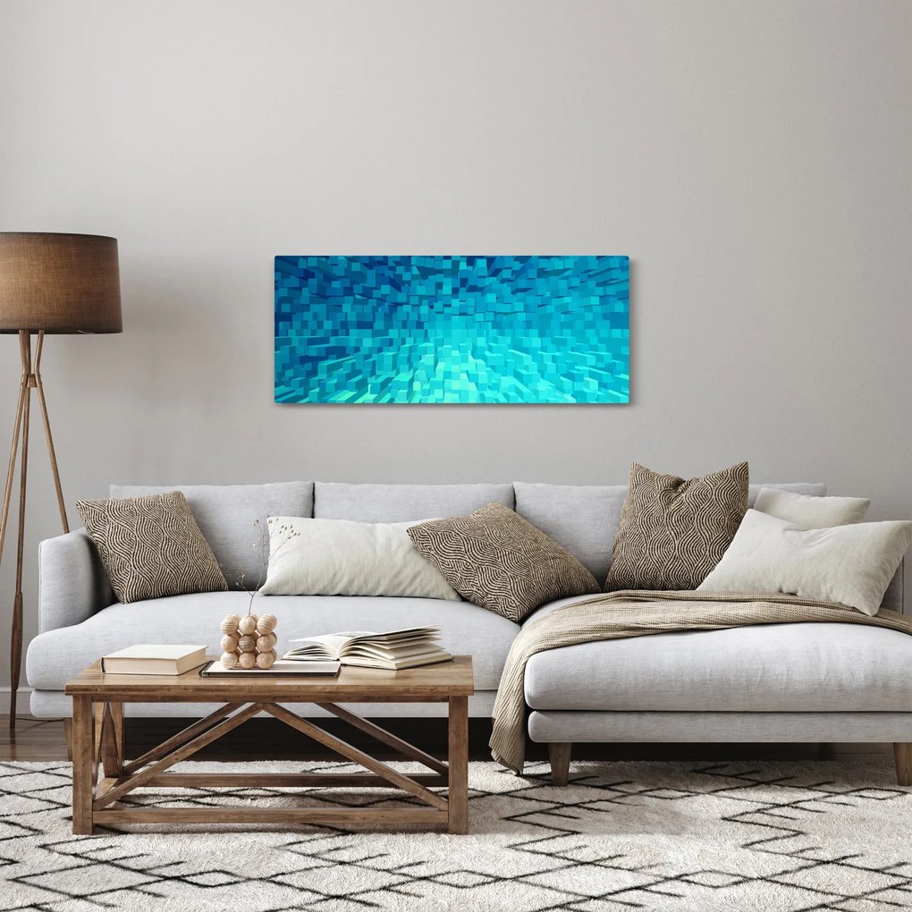 Absztrakt kocka kép (120x50 cm)