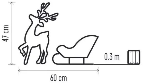 LED Karácsonyi dekoráció LED/3xAA meleg fehér