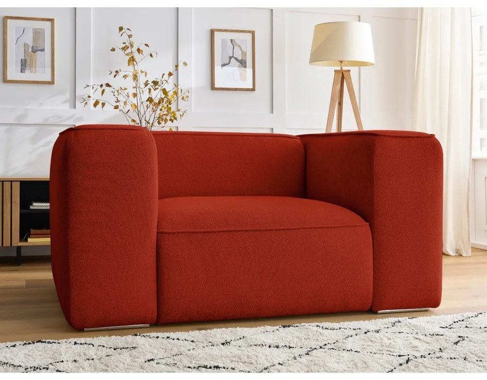 Téglavörös fotel Zephyr – Bobochic Paris